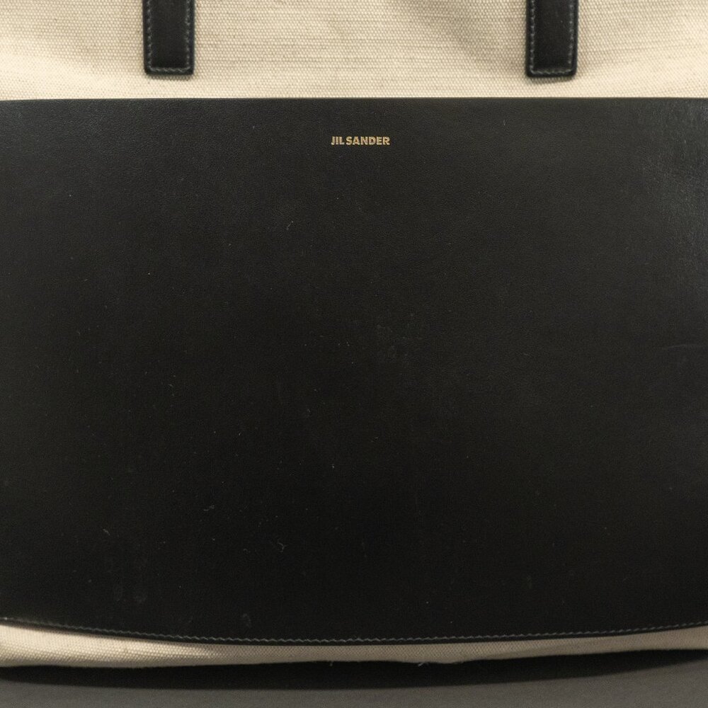 Jil Sander Wander Square Tote Bag Minimal Luxury Zipped Top Handle Large Purse - Picture 6 of 16